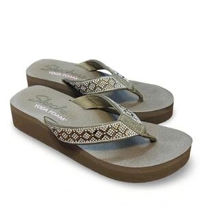 Skechers Women's Rhinestone Yoga Foam Flip Flops